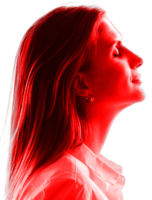Image of woman doing Red Light Therapy