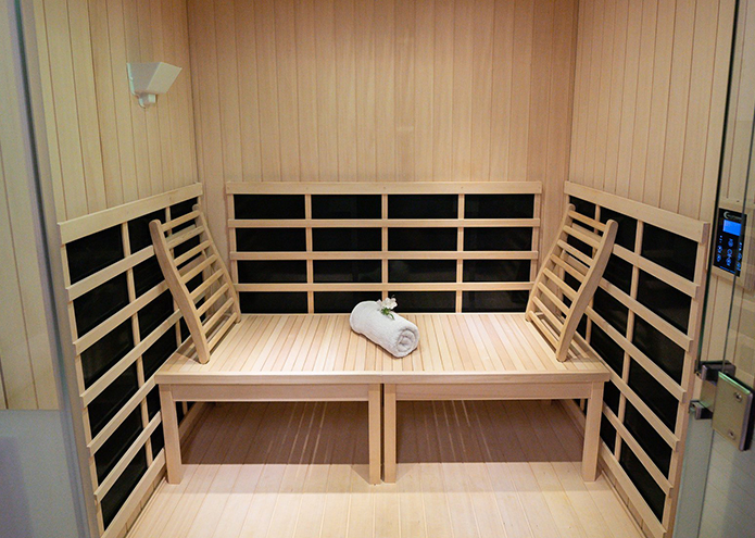 Sauna room front view
